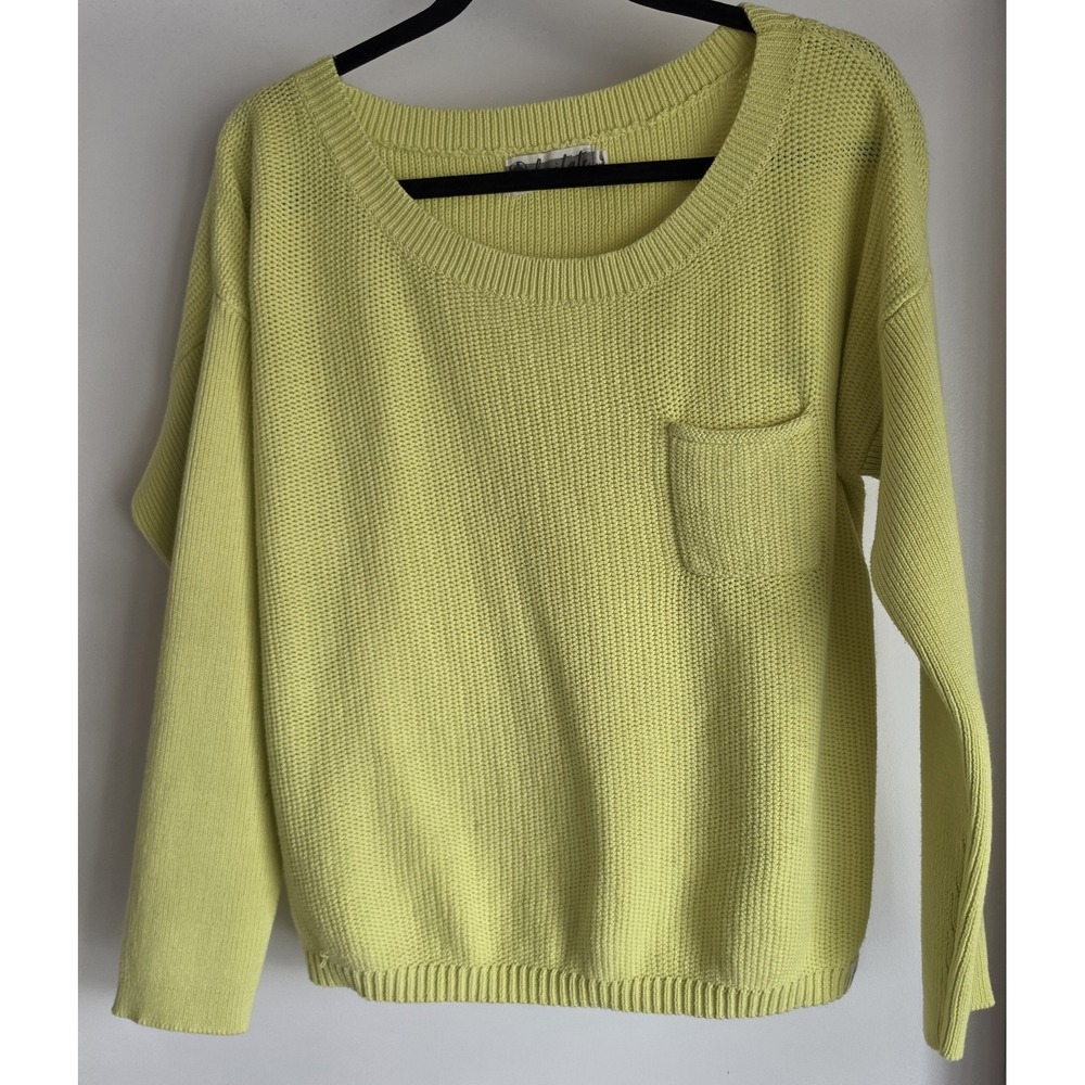 Levitate Women's Yellow Long Sleeve Pullover Sweater Pit 21in Sustainable